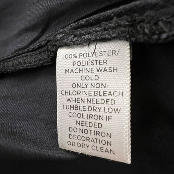 Loft Womens Cold Shoulder Top Beaded Straps Black Size Large New - Picture 8 of 9